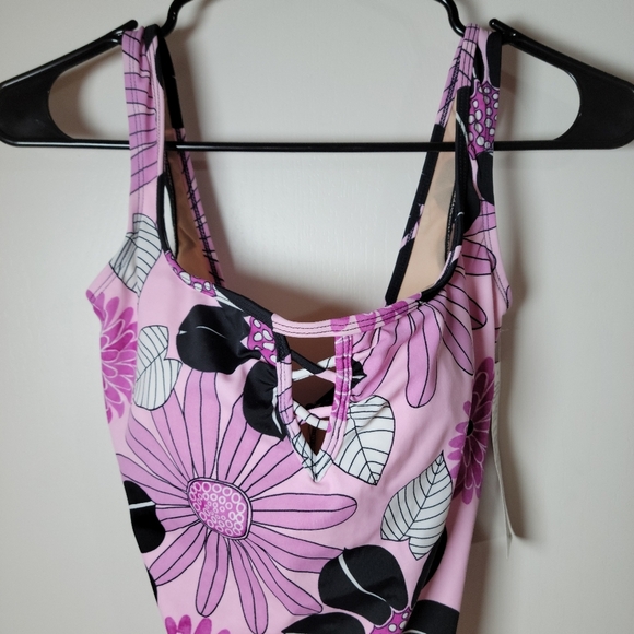 Sirena Pink Floral Swimsuit | One-Piece Simsuit | Size 10 (NWT) - Picture 3 of 9